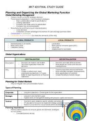 425 Midterm Study Guide - CHAPTER 1 - What is International Business ...