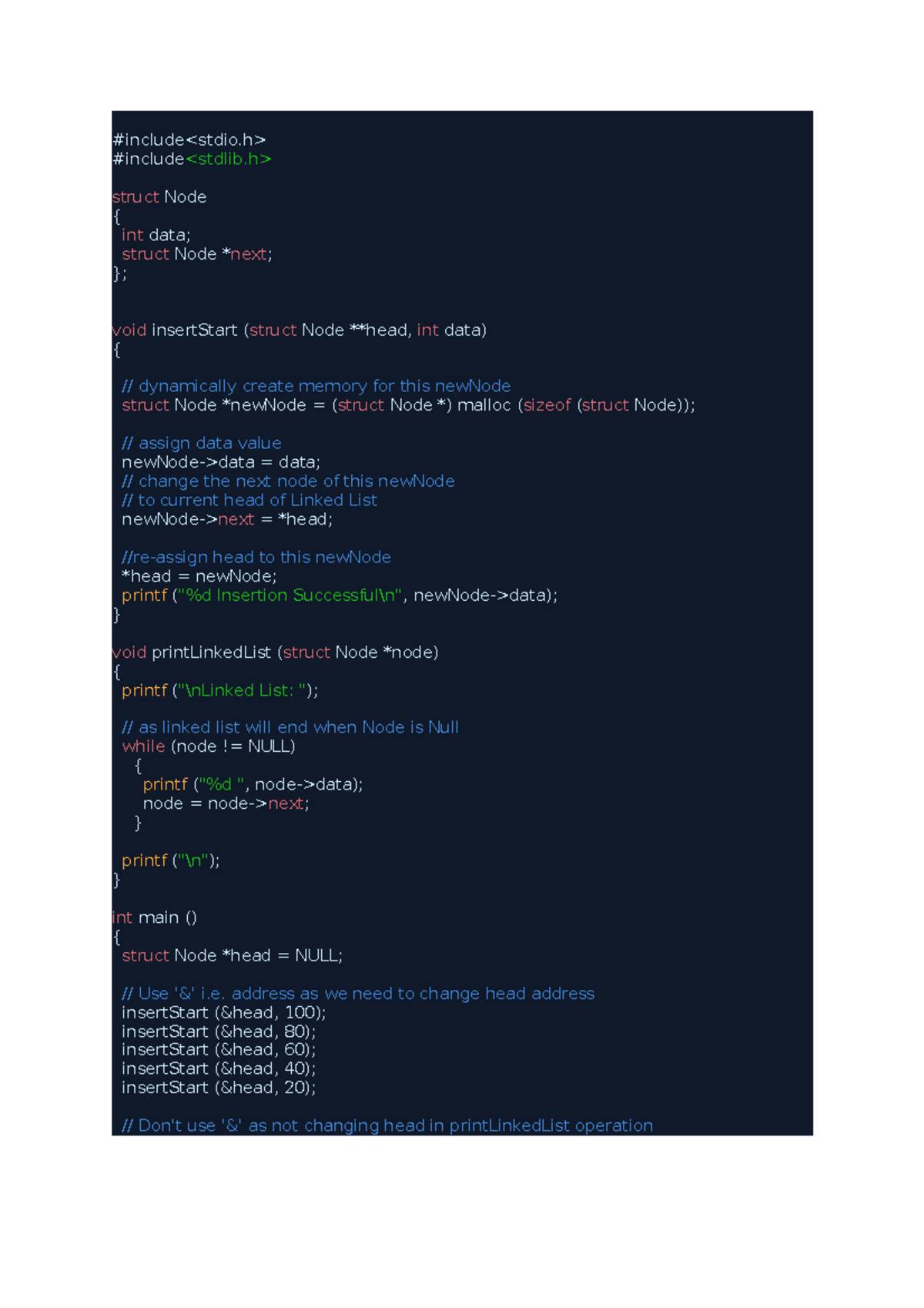 Ds link list - Additional notes - #include #include struct Node { int ...