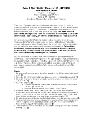 Exam 3 Review Guide - Exam 3 Study Guide – PART ONE - Chapter 8 MCB 244 ...