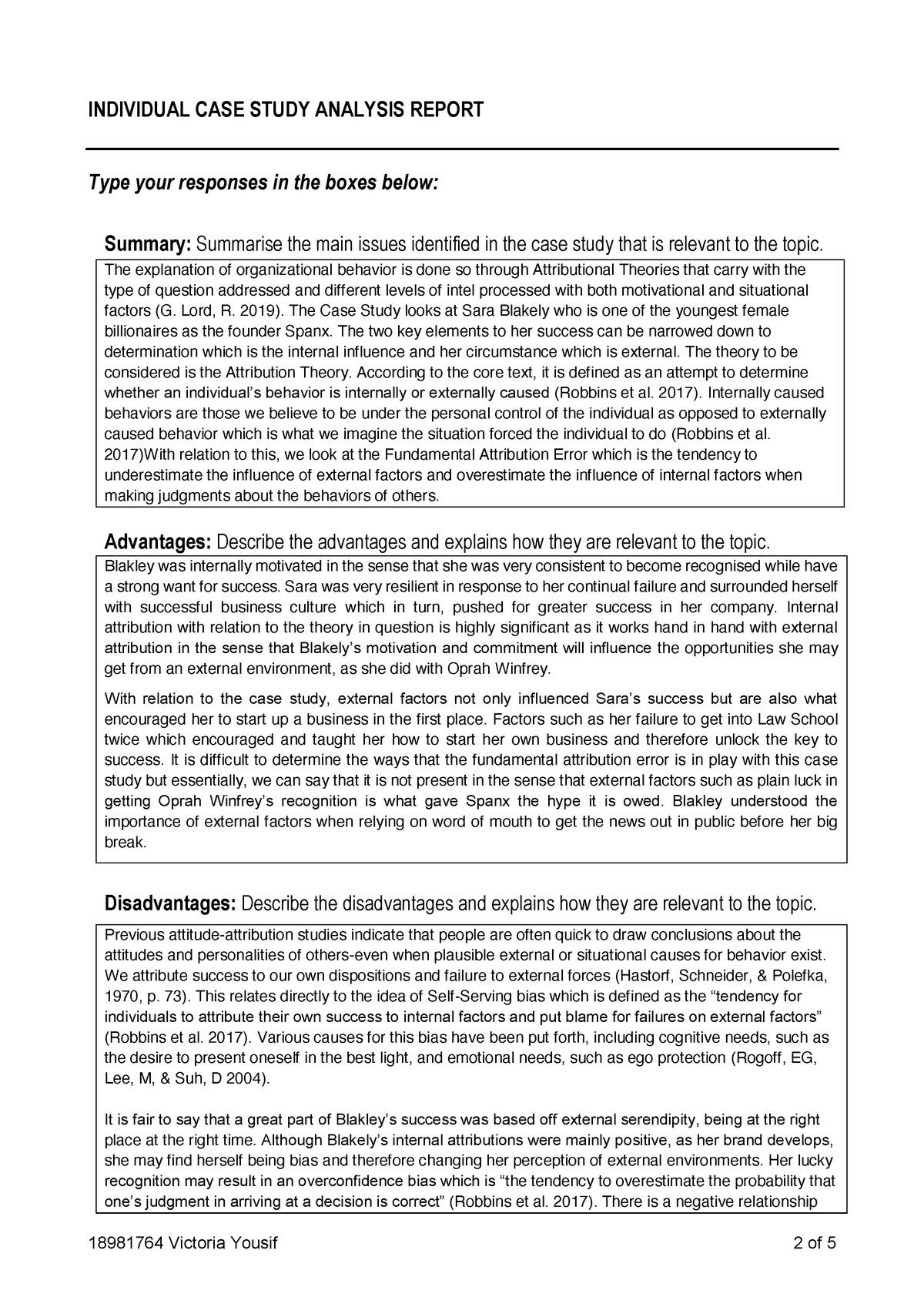 individual case study analysis