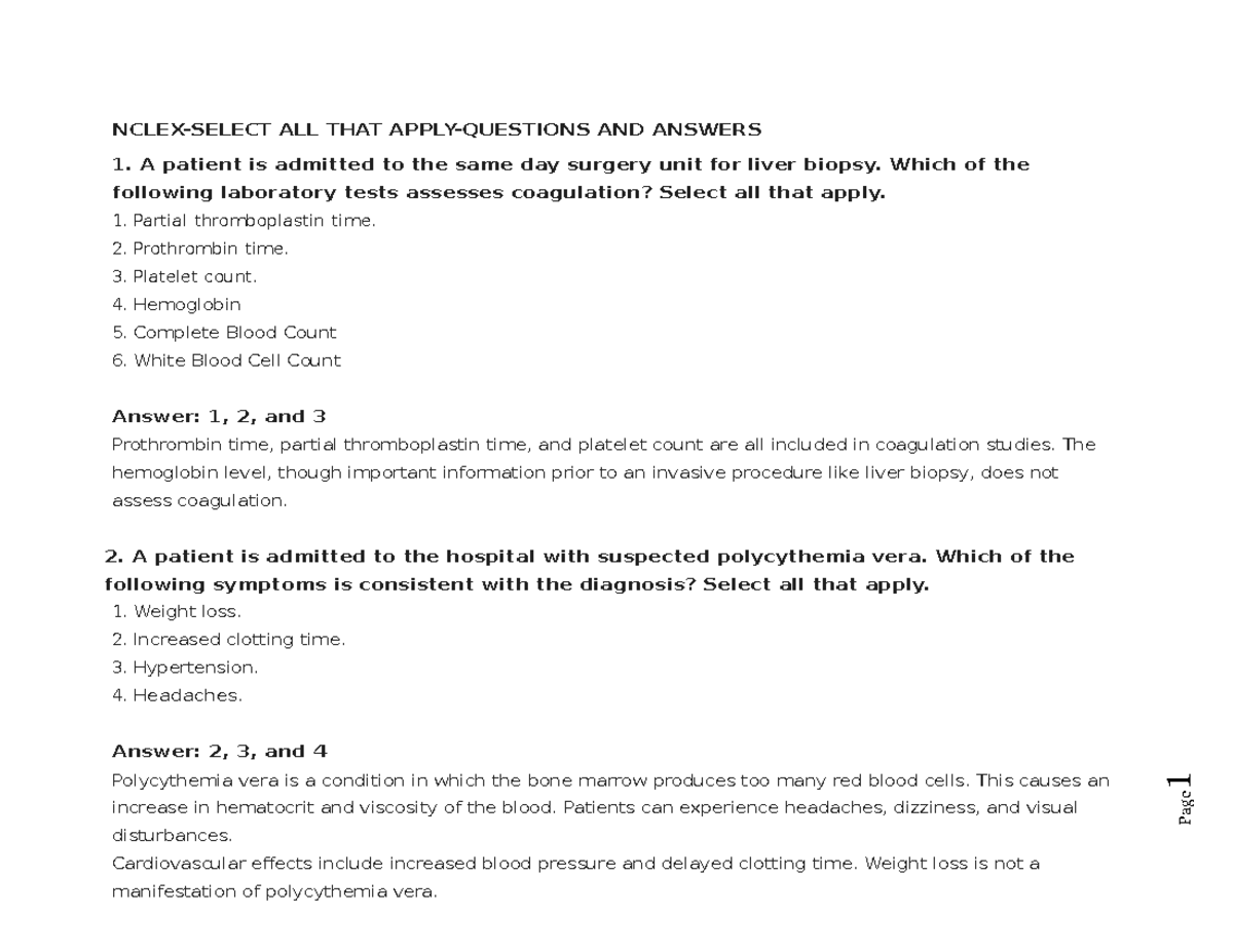 Nclex SATA Q A - NCLEX-SELECT ALL THAT APPLY-QUESTIONS AND ANSWERS A ...