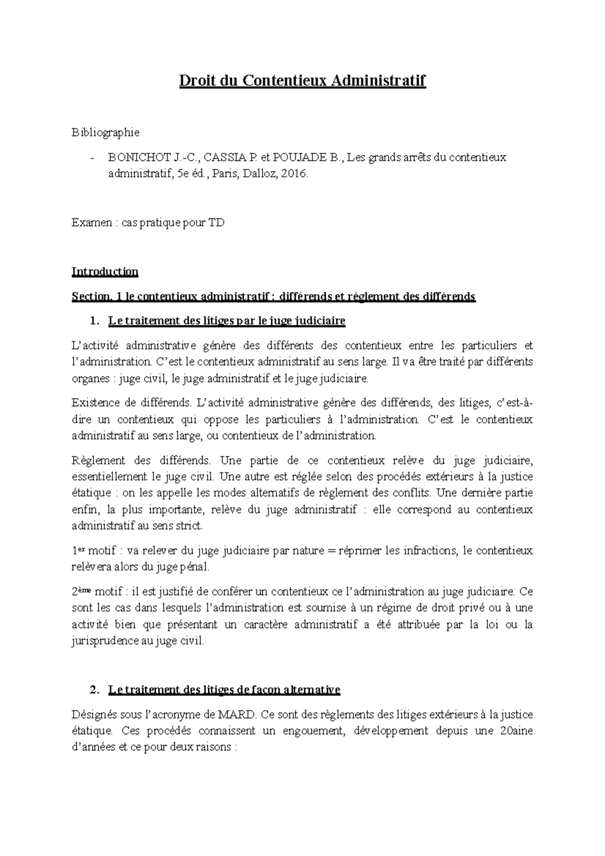 Droit Du Contentieux Administratif Cours - Droit Du Contentieux ...