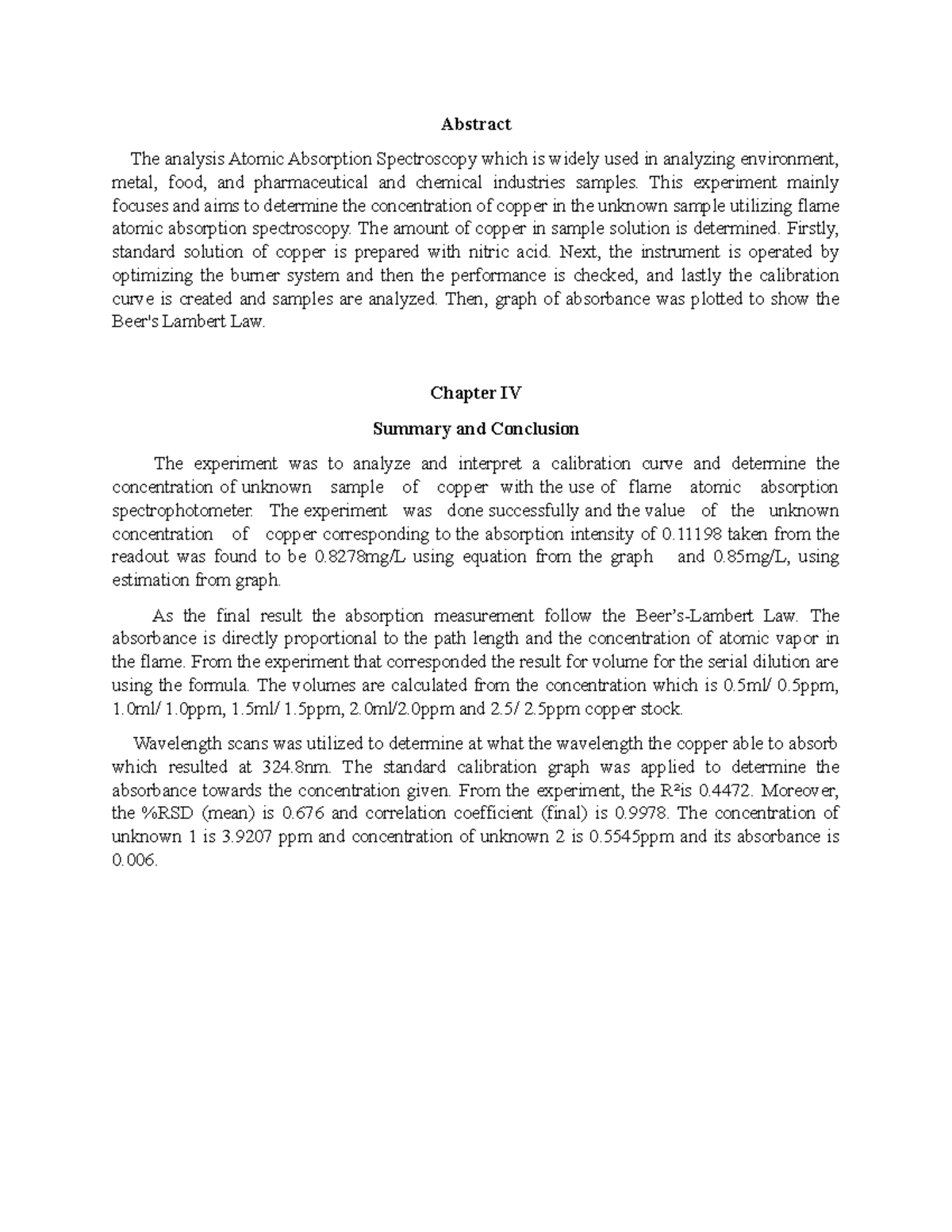 Abstract AAS - Formal Lab reports - Abstract The analysis Atomic ...