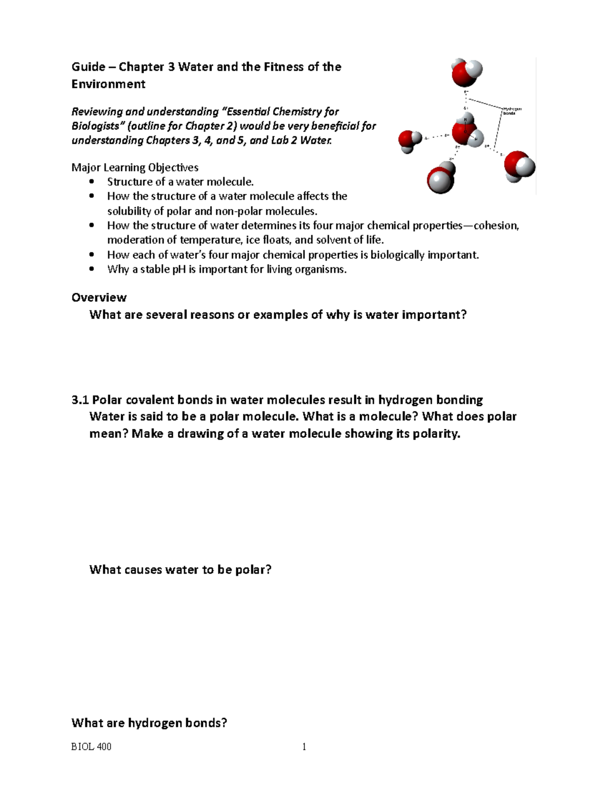 Chapter+3+Guide+%2811ed%29 - Guide – Chapter 3 Water and the Fitness of ...