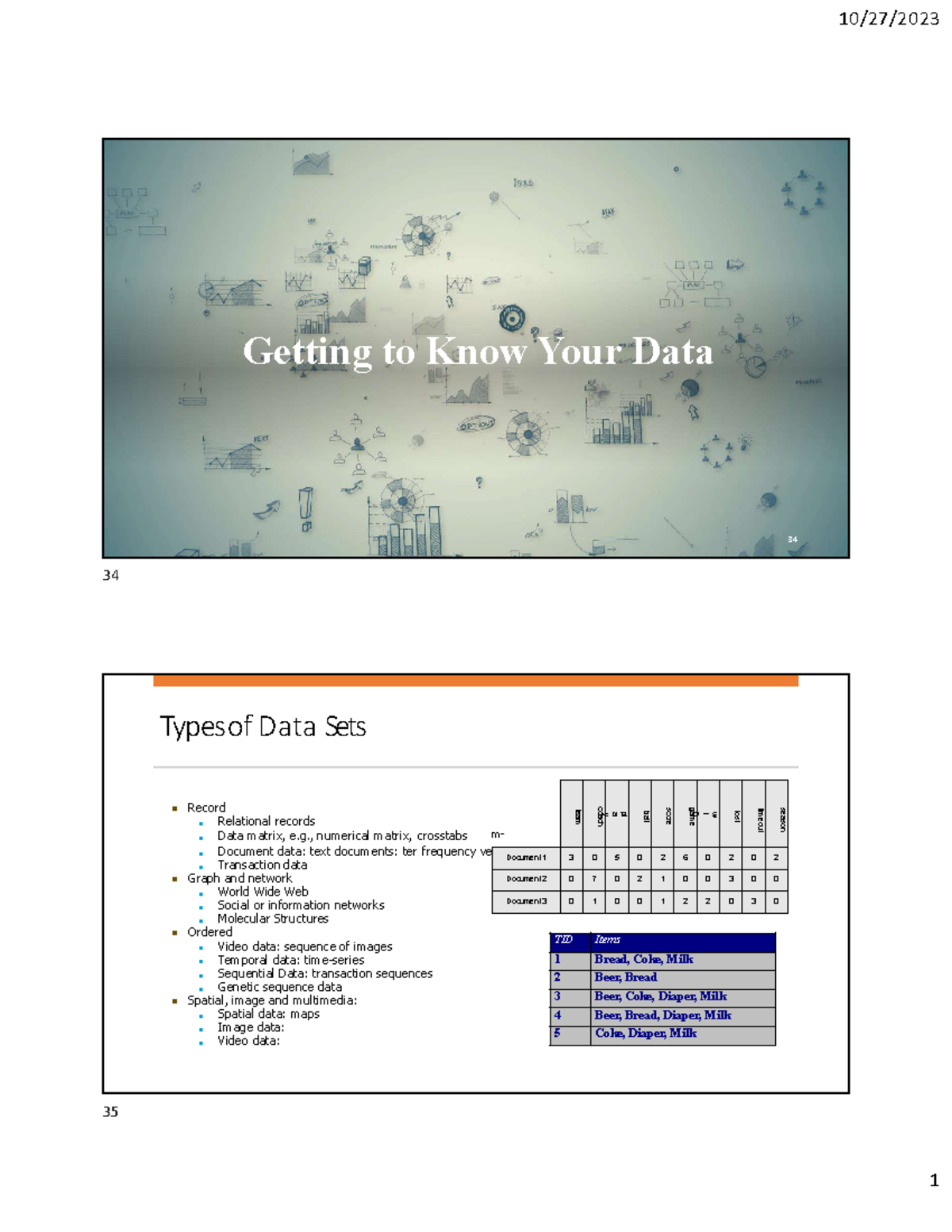 Lec02 - Machine learning - Getting to Know Your DataGetting to Know ...