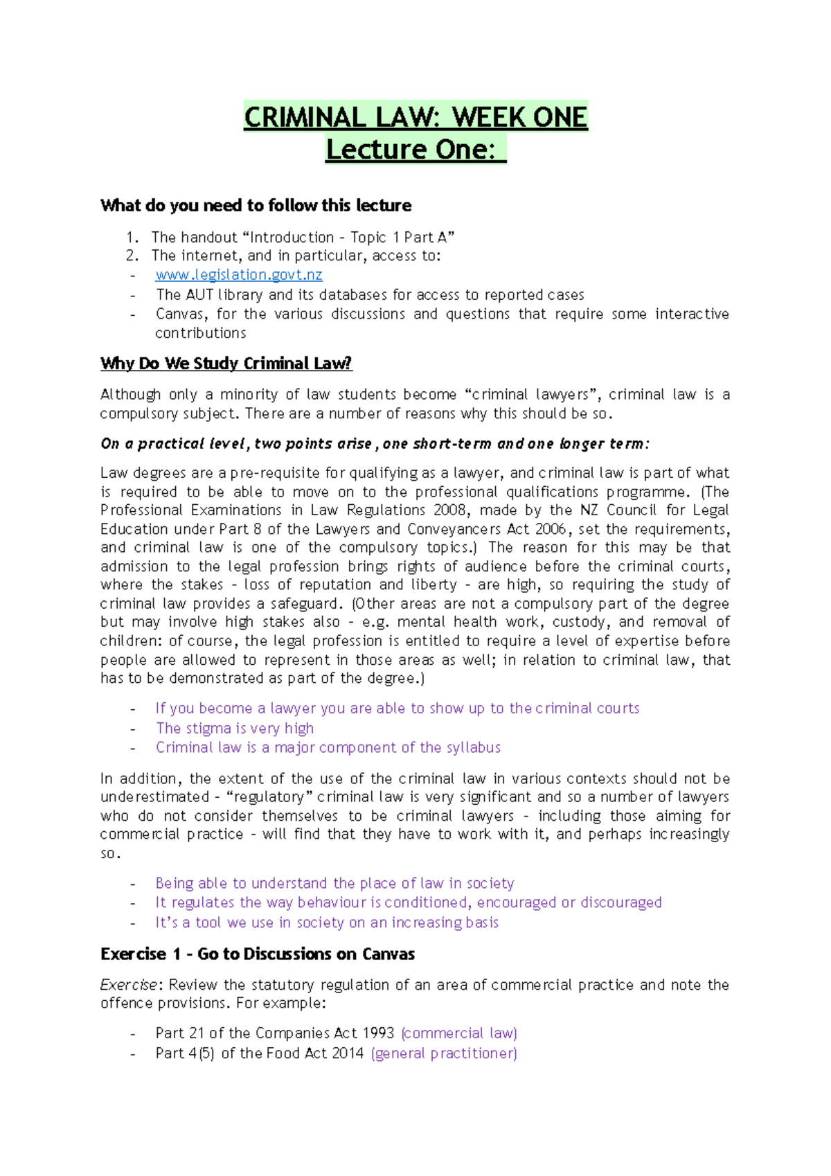 CL notes W1 Law degrees are a prerequisite for qualifying as a