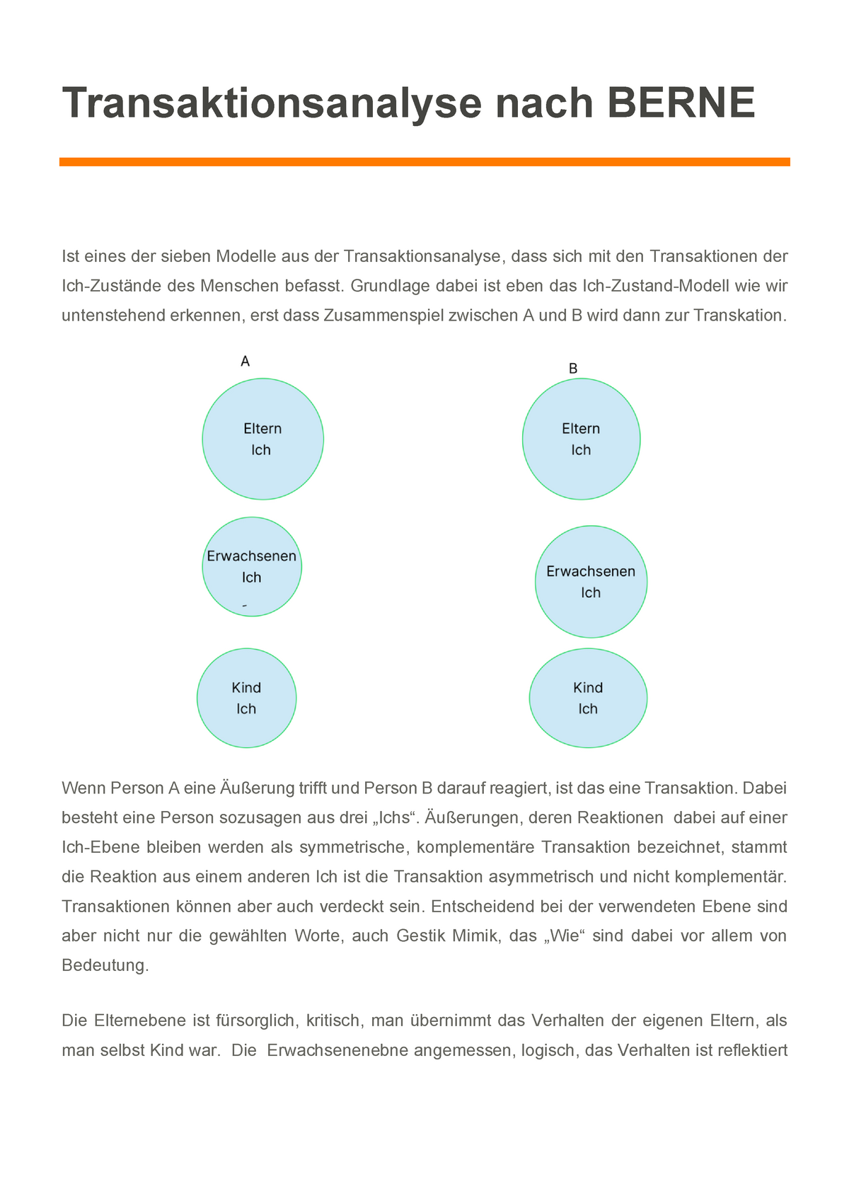 Transaktionsanalyse - WiSe - Transaktionsanalyse Nach BERNE Ist Eines ...