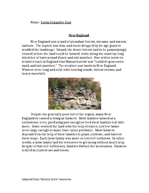 Lesson 2 NEW England Colonies - LESSON 2 The New England Colonies ...