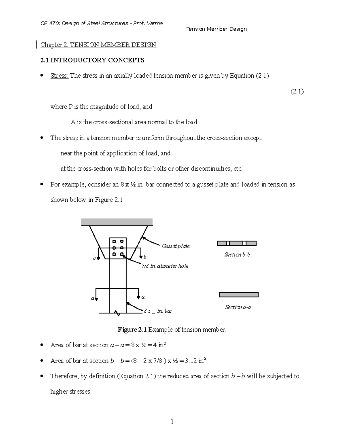 CE470-Ch-2-Tension Members - Chapter 2. TENSION MEMBER DESIGN 2 ...