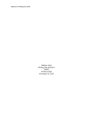 Matthew allen Module tw0 applied history - Module Two: Allen Matthew ...