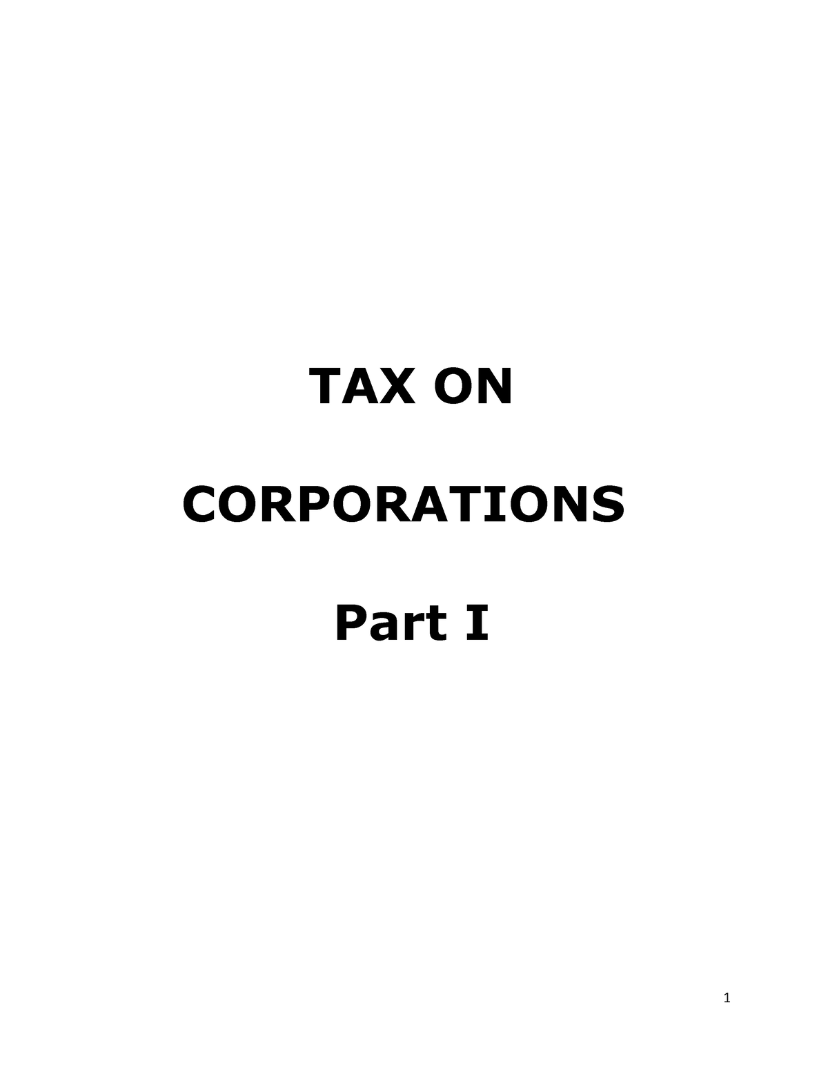 Module Income Taxation V.5.3 - TAX ON CORPORATIONS Part I MODULE 5 ...