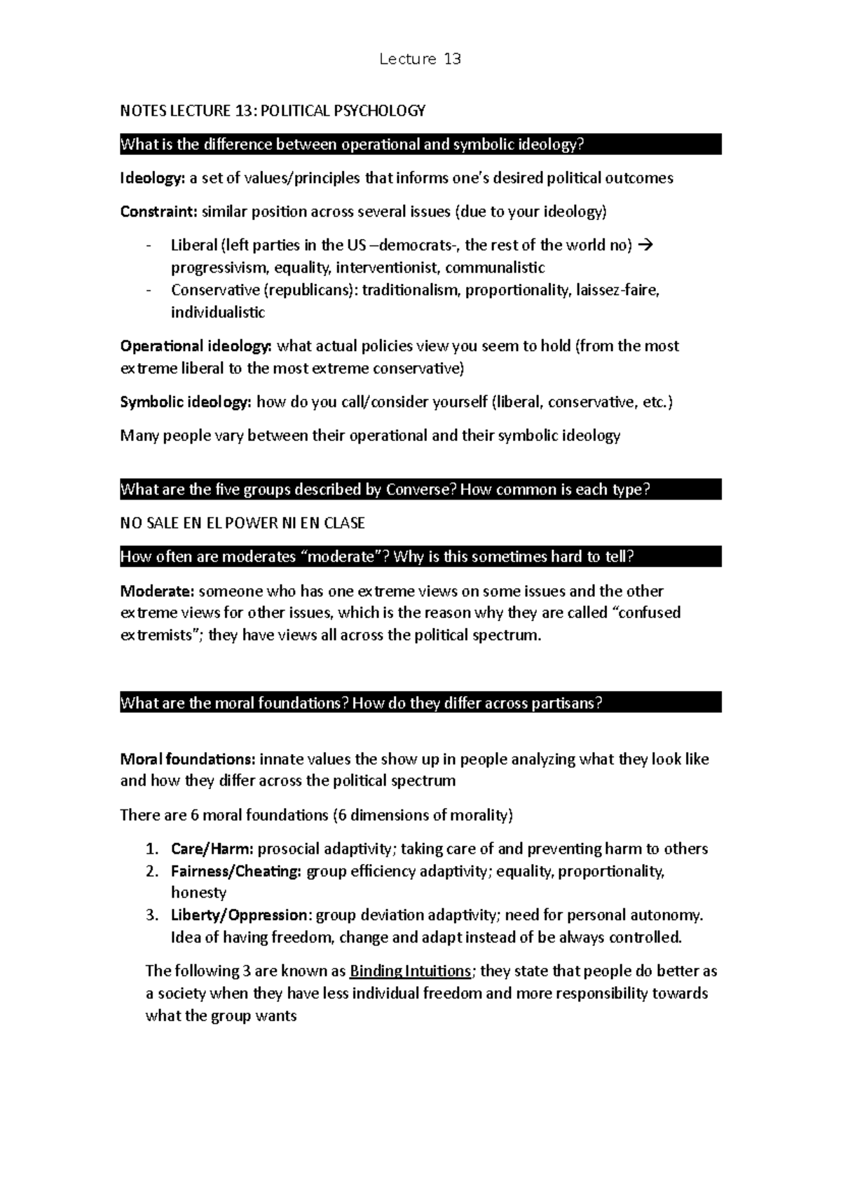 Apuntes lecture 13 - exam notes for chapter 13 - Lecture 13 NOTES ...