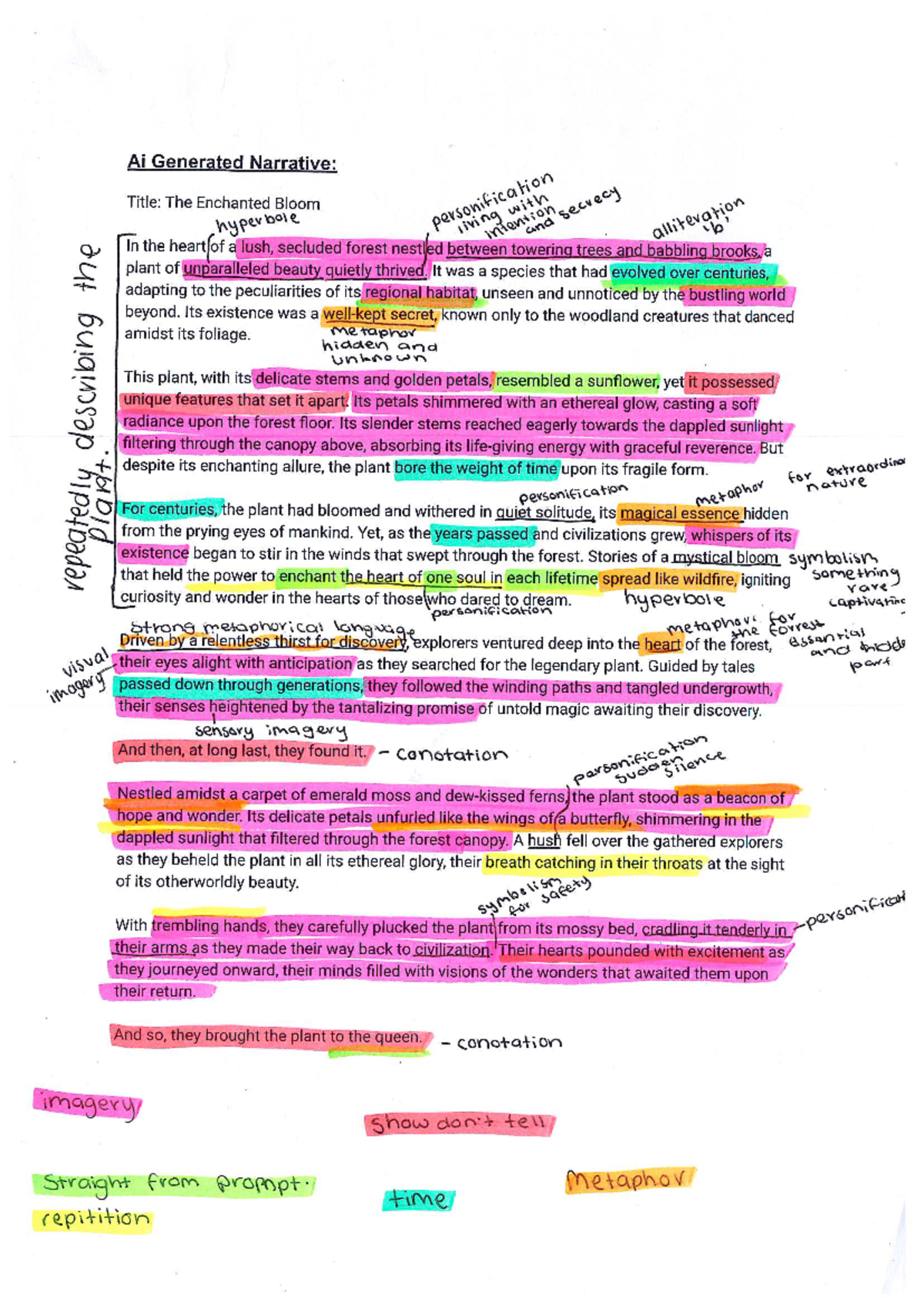 Maddy 1 - Annotations on an AI generated narrative - Studocu