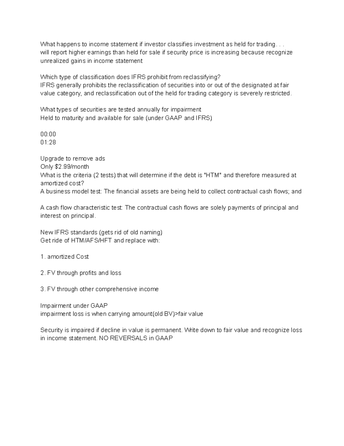 FR29 financial real estate study guide What happens to statement if investor