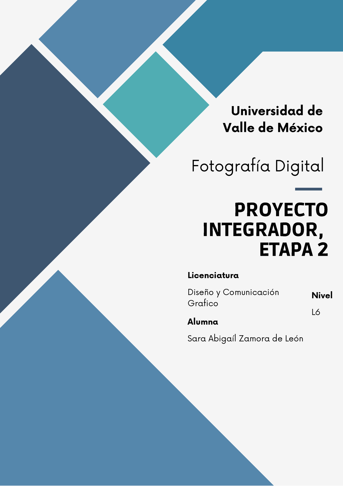 Act 8. Proyecto Integrador, Etapa 2. FD - PROYECTO INTEGRADOR, ETAPA 2 ...