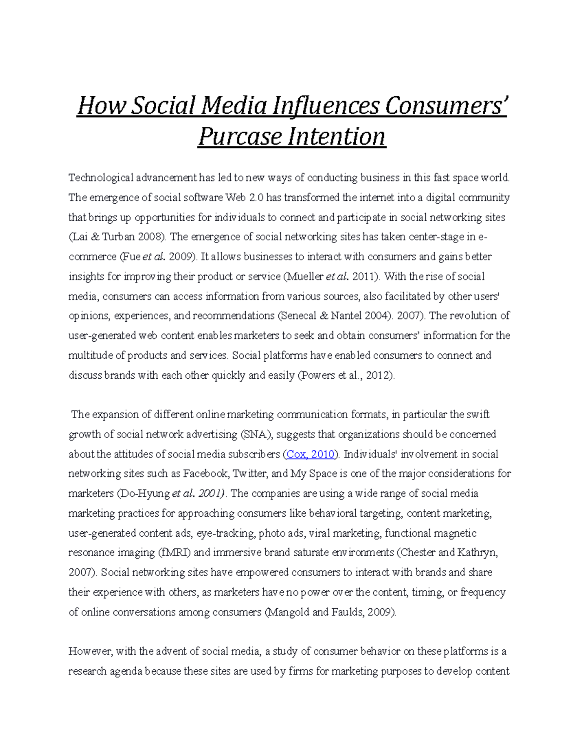 research paper on social media influencers