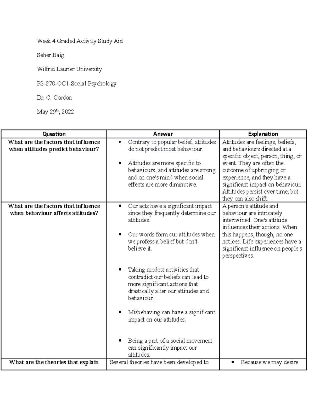 Week 4 Graded Activity Study Aid - C. Cordon May 29th, 2022 Question ...