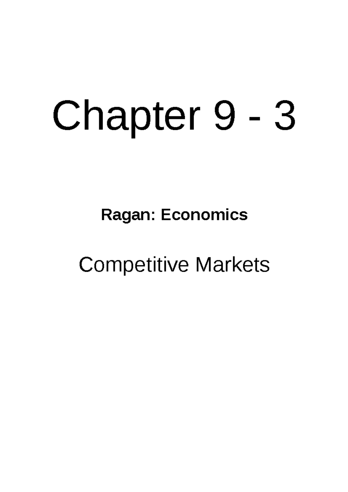 Lecture 6 Competitive MKT In SR - 3 - ECON 2100 - BCIT - Studocu