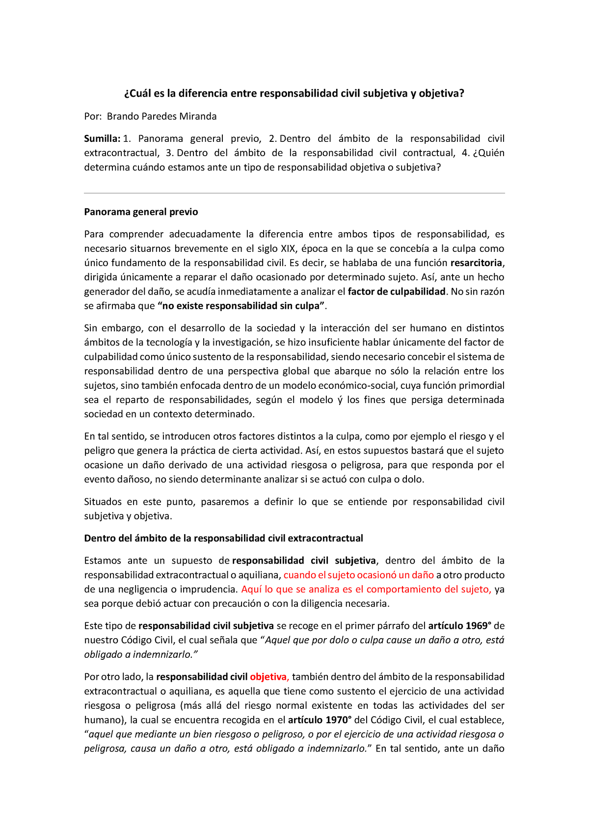 Diferencias R. Civil Objetiva Y Subjetiva - Derecho Civil VI (contratos ...