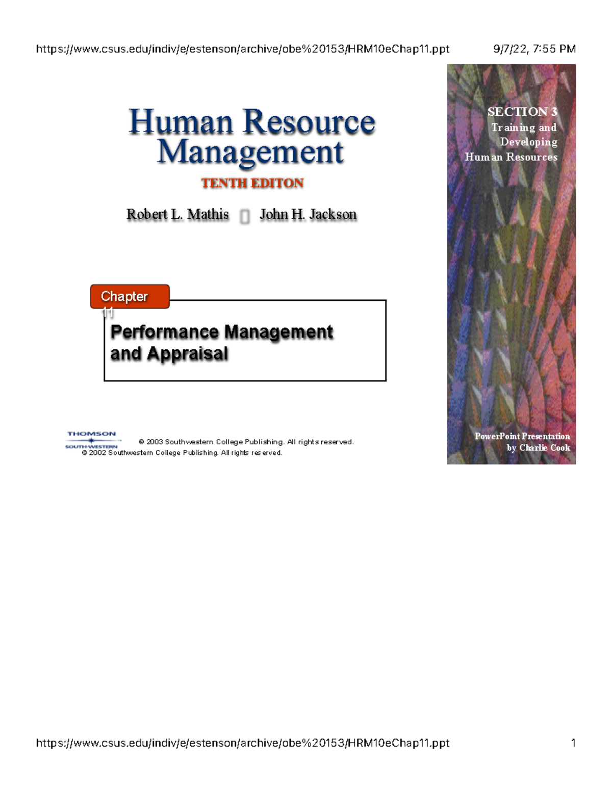 Performance appraisal 8 - 11– Human Resource Management TENTH EDITON ...