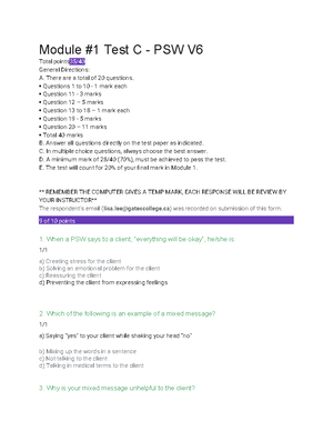 IV-2 Test - Module 1 PSW Foundations (C) Copy - Module 1 – PSW ...