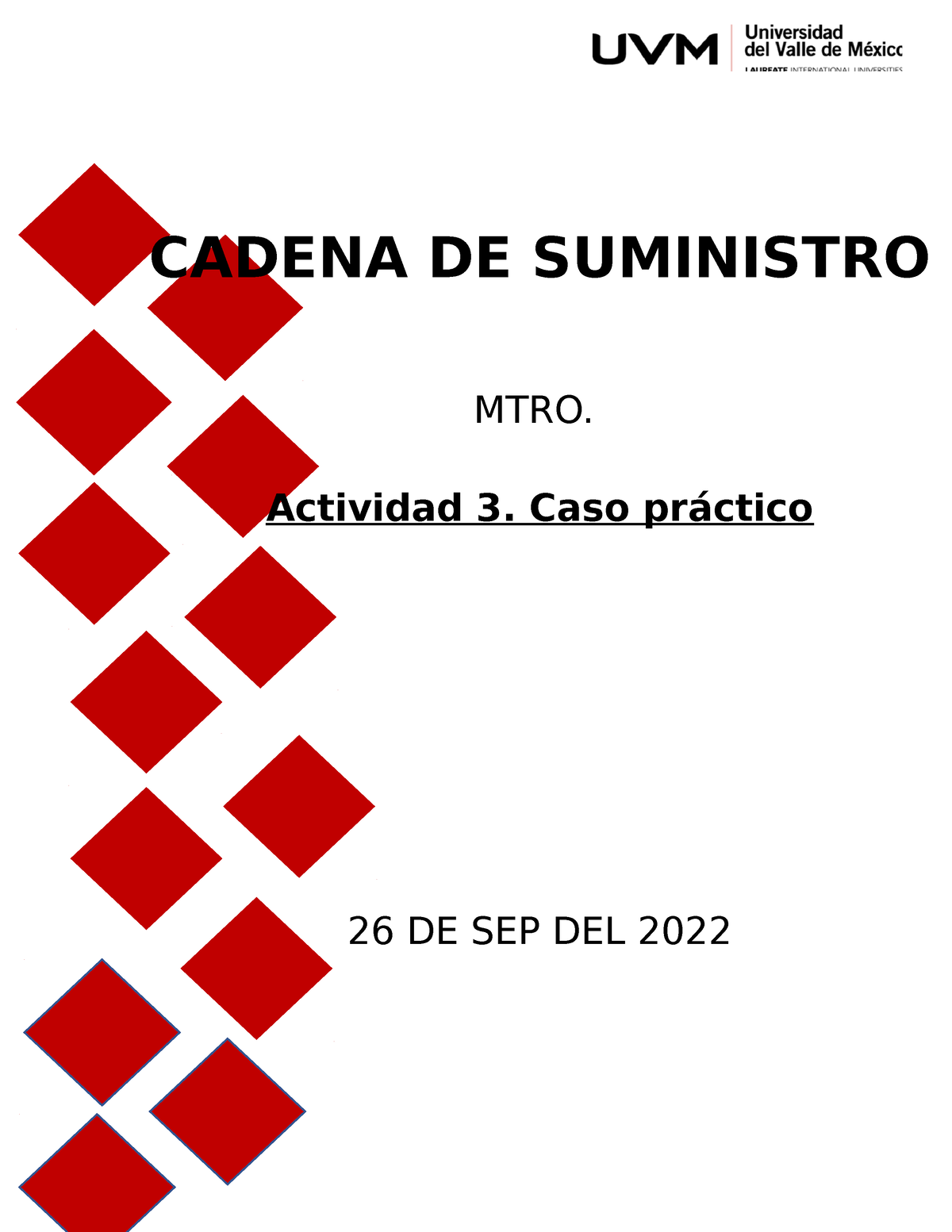 A3 TRM - EJERCIOS DE LA ACTIVIDAD 3 - CADENA DE SUMINISTRO MTRO ...