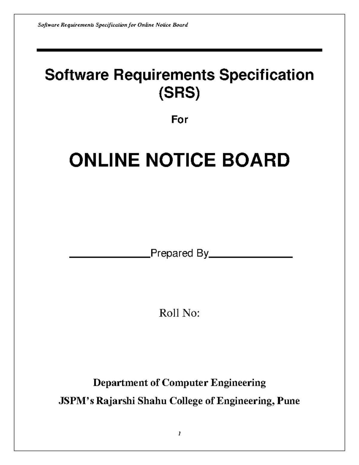 Sample SRS - Software Requirements Specification (SRS) For ONLINE ...