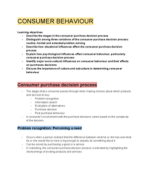 Mktg ch 9 + ch 12 notes - Chapter 9: Pricing Learning Objectives: 1 ...