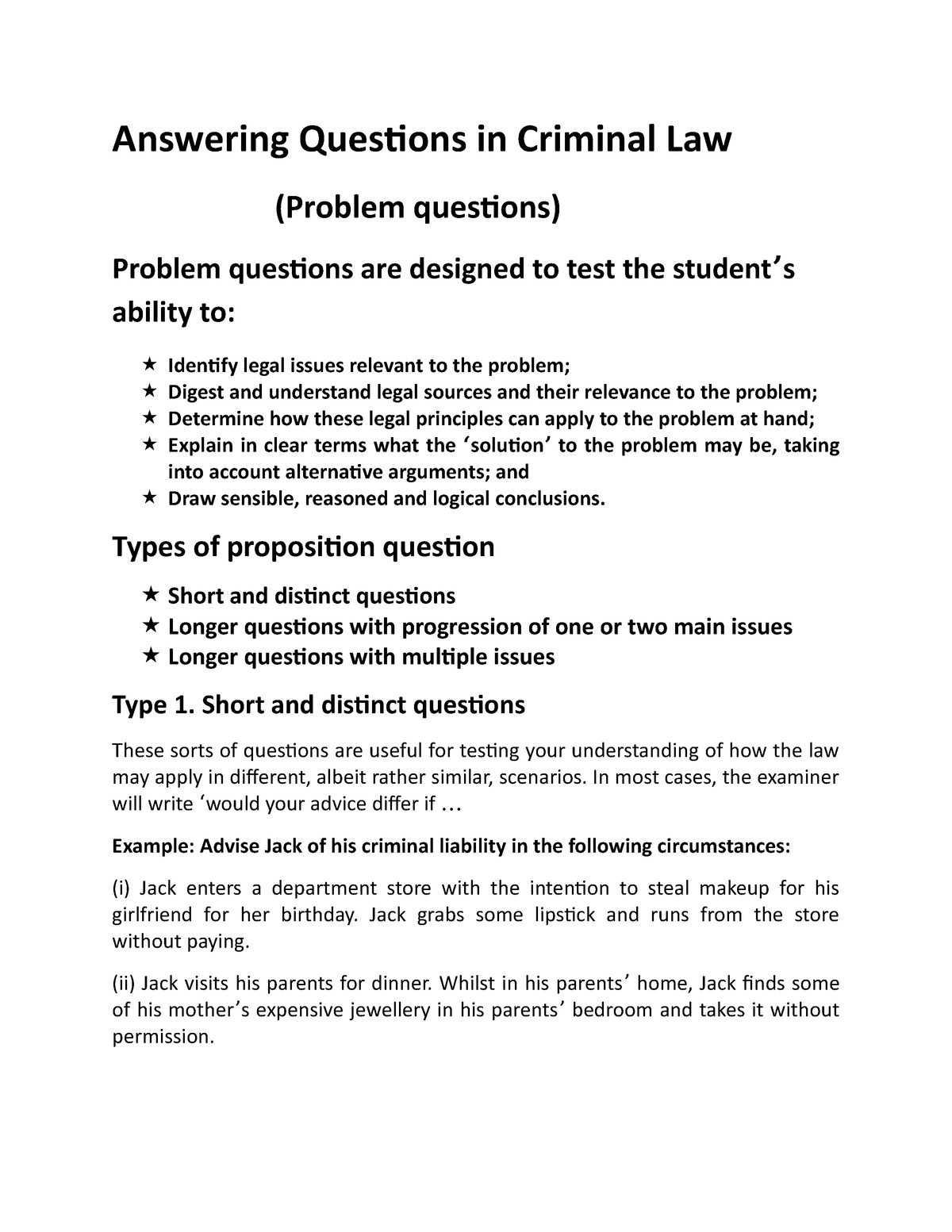 criminal law research questions