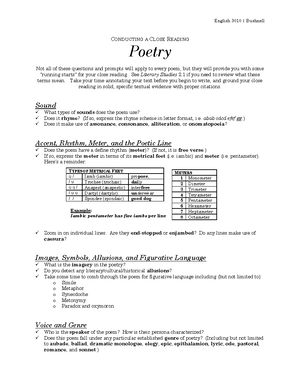 Conducting a Close Reading - Fiction - English 3010 | Bushnell ...