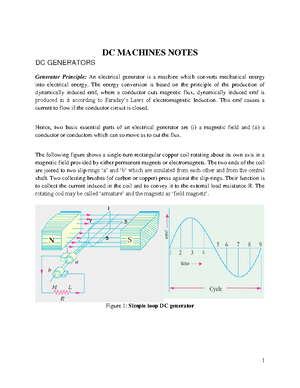 DC Machines 2 Notes 1 - DC MACHINES NOTES DC GENERATORS Generator ...