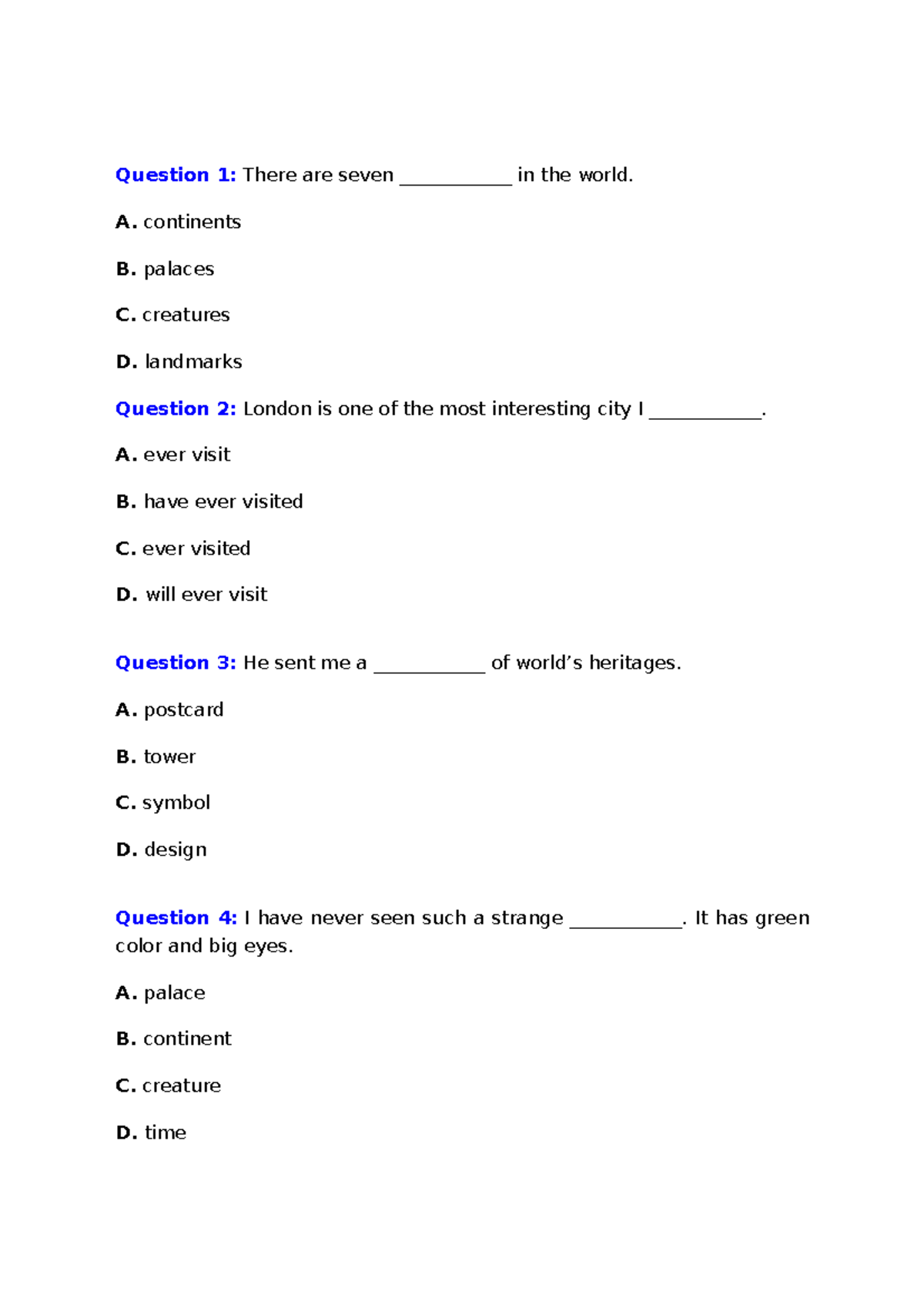 6B Midterm Test - Dsfsdf - Question 1: There Are Seven ____________ In ...