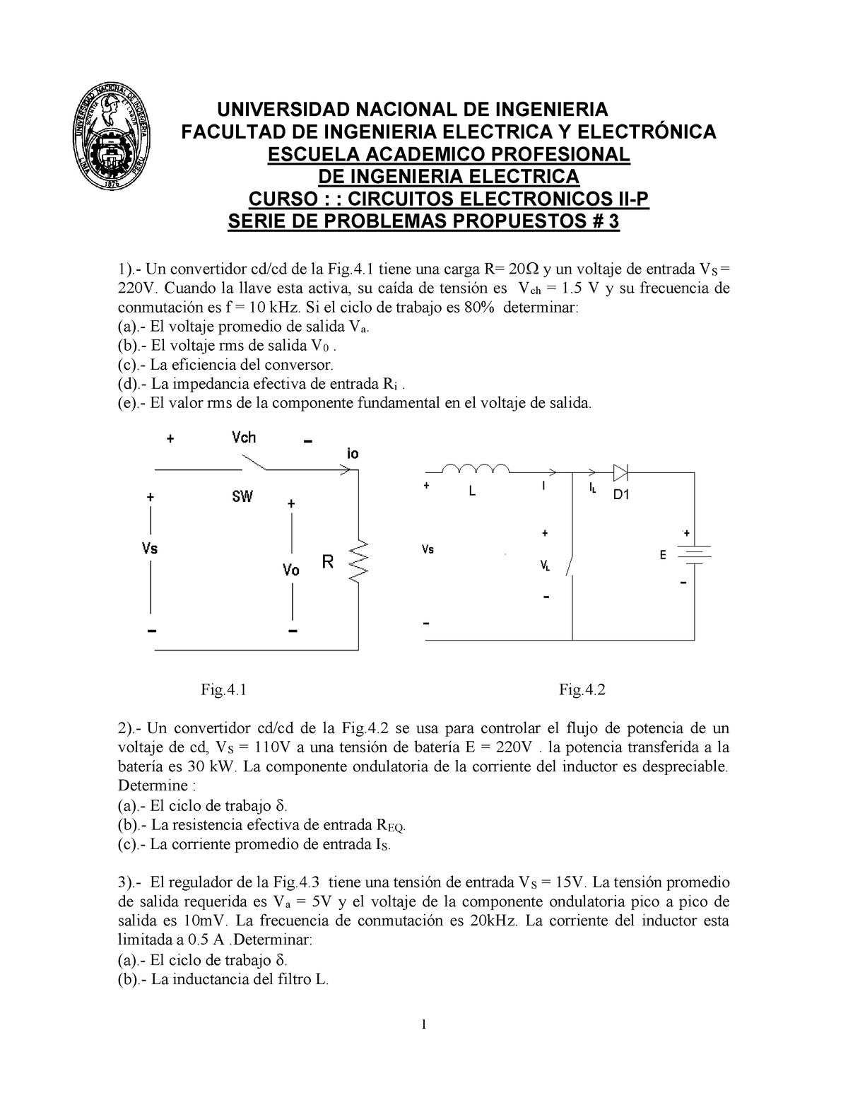 Serie De Prob 4 - UNIVERSIDAD NACIONAL DE INGENIERIA FACULTAD DE ...