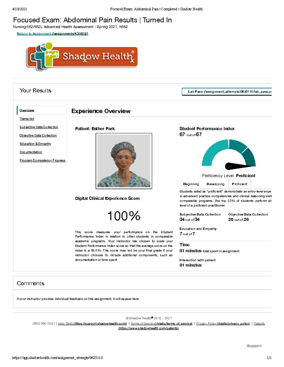 Shadow Health Abdominal Assessment - two5bix
