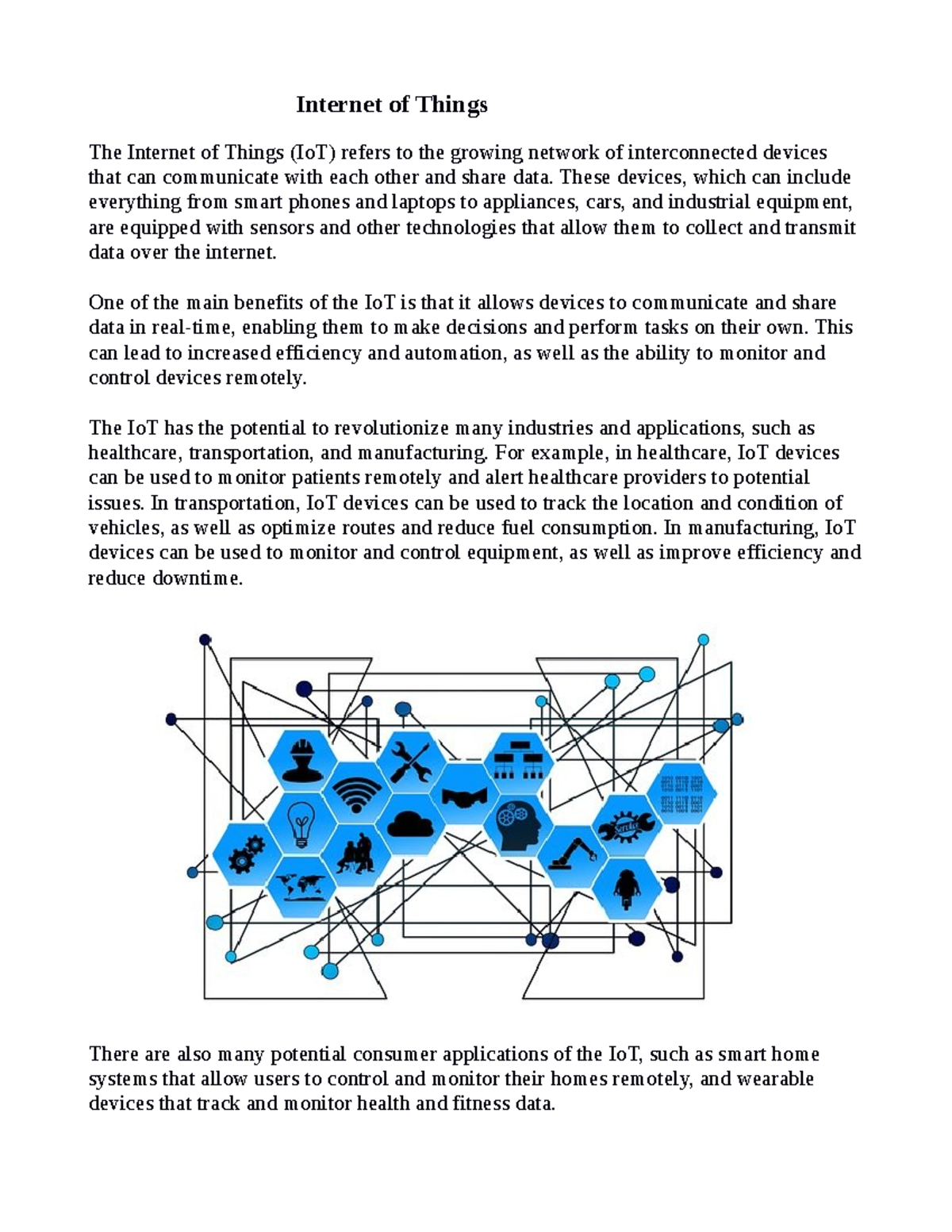 IOT - Future of computing fundamentals. - Internet of Things The ...