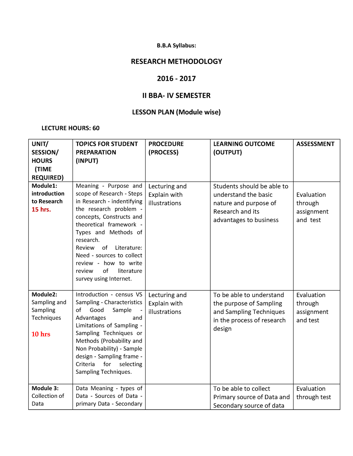 Research Methodology - IV Sem B.Com BBA - B.B Syllabus: RESEARCH ...