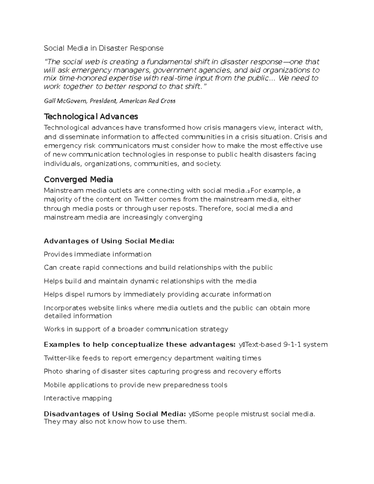 Social Media in Disaster Response - .. We need to work together to ...