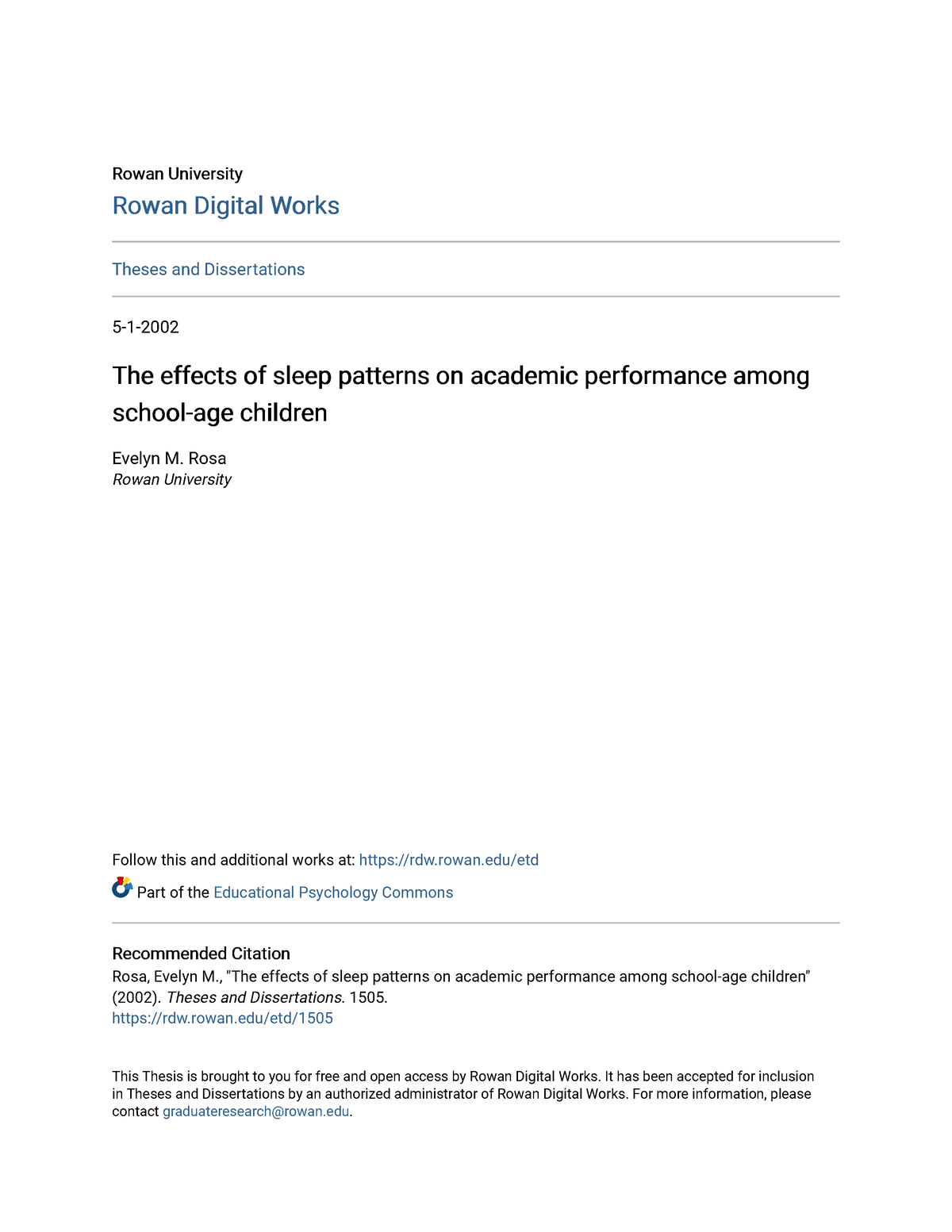 The Effects Of Sleep Patterns On Academic Performance Among Schoo ...