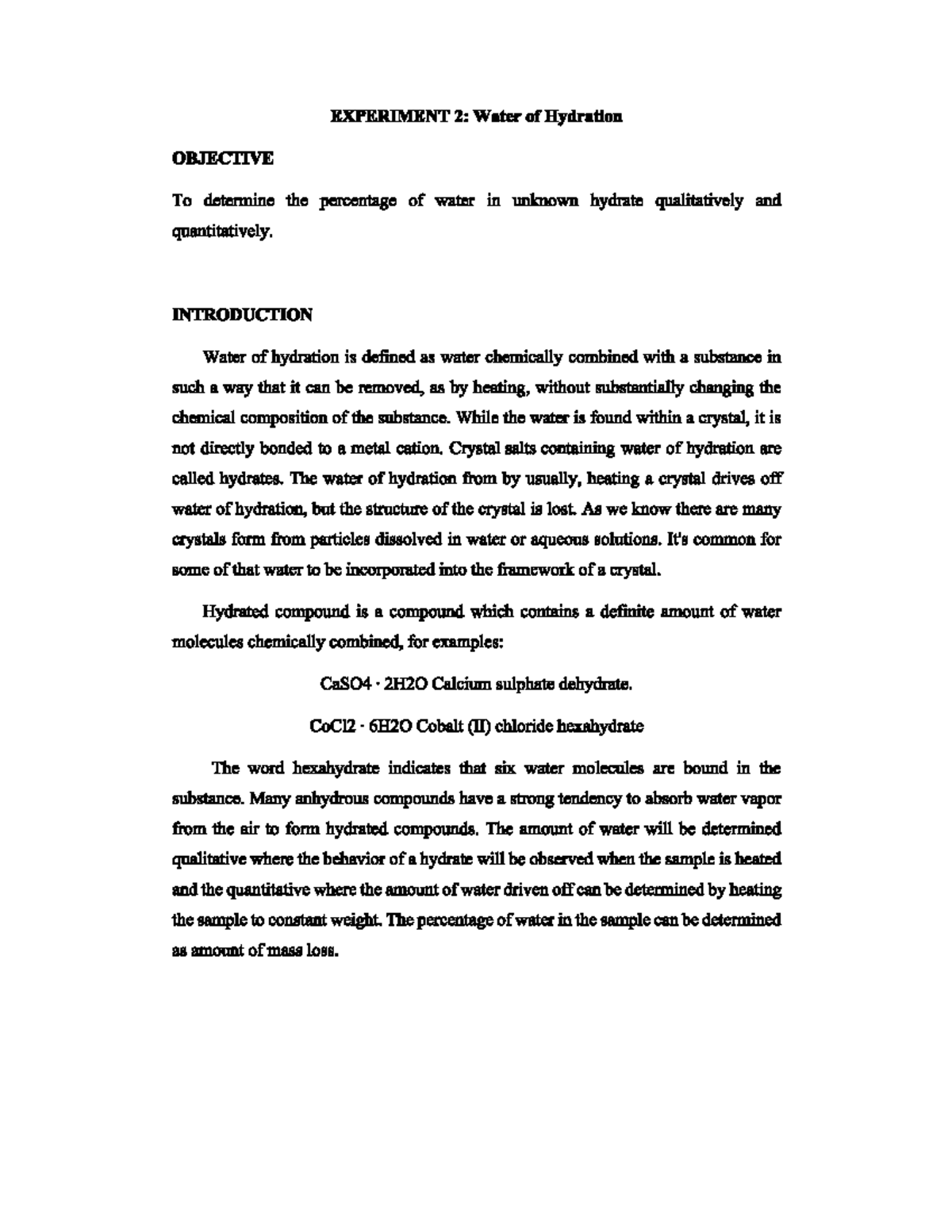 LAB Report CHM420 EXP 2 - organic chemistry - Studocu