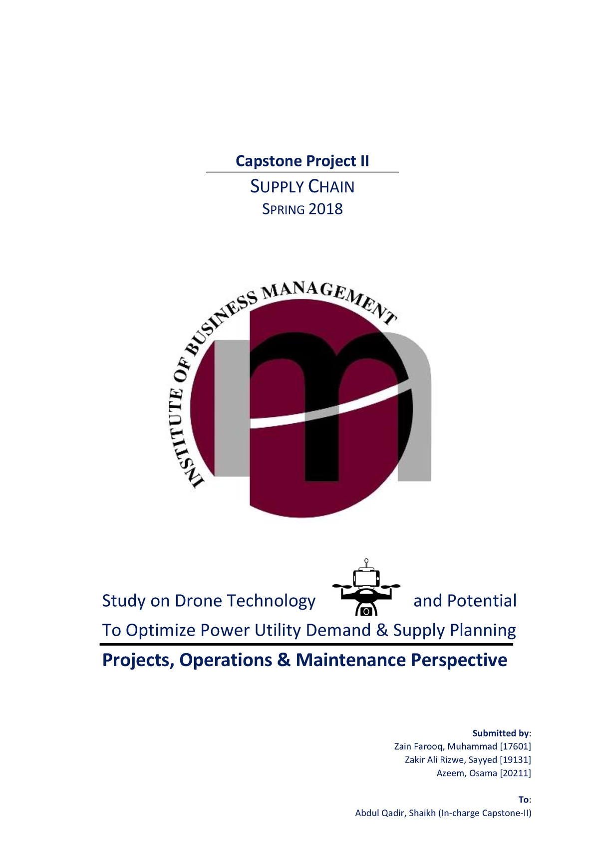 supply chain capstone project upgrad