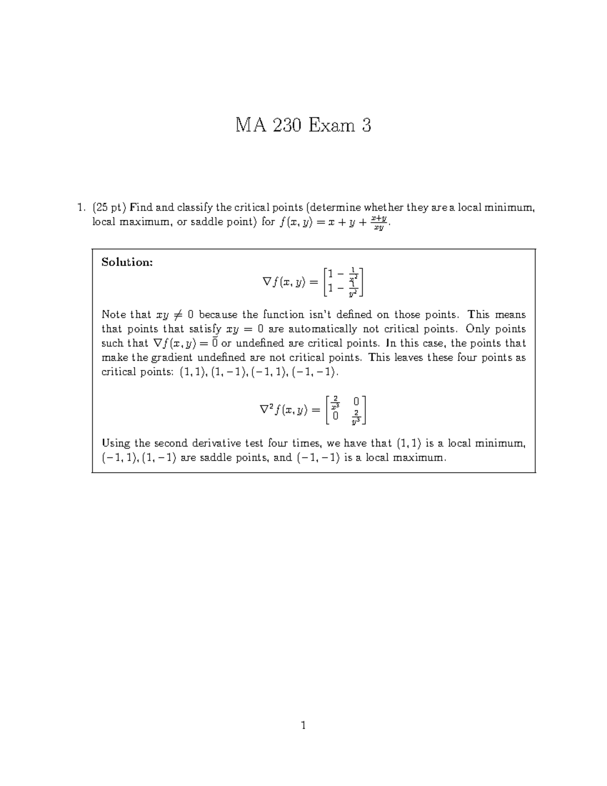 MA 230 Exam 3 Solutions MA 230 Studocu MA 230 Exam 3 Solutions MA 230 Studocu