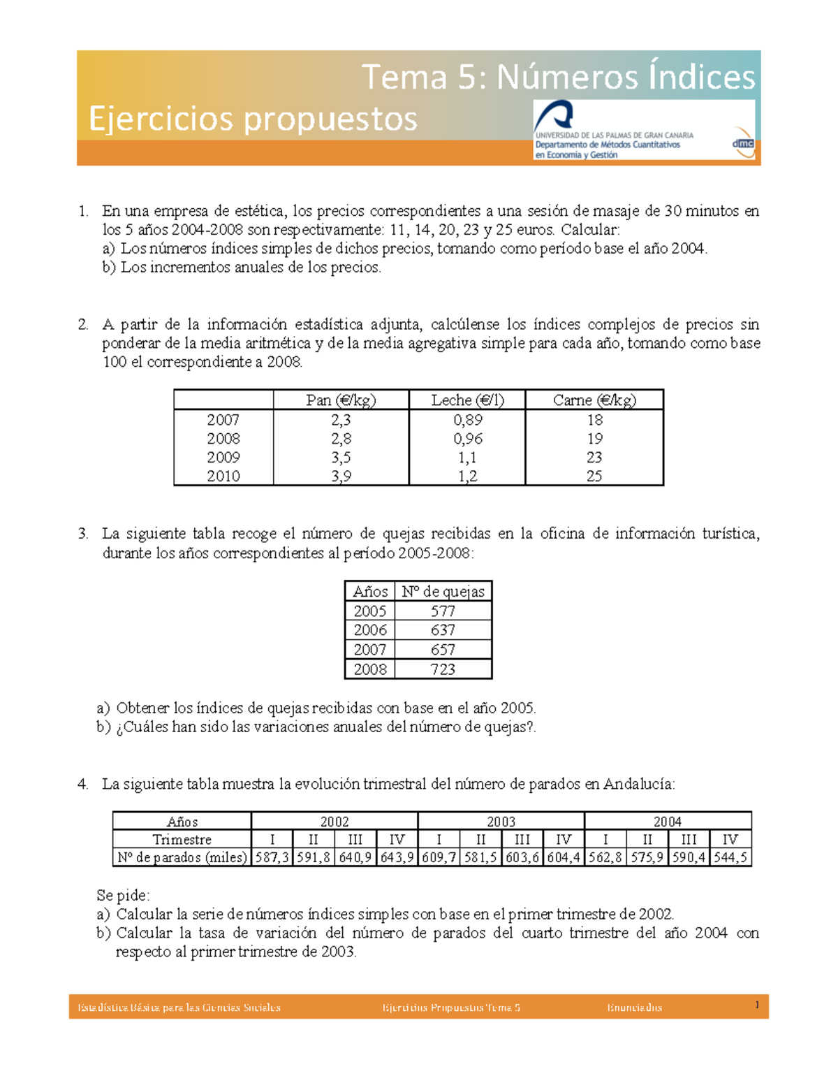 Tema 5a - Ejercicios Propuestos - Estadística Básica Para Las Ciencias ...