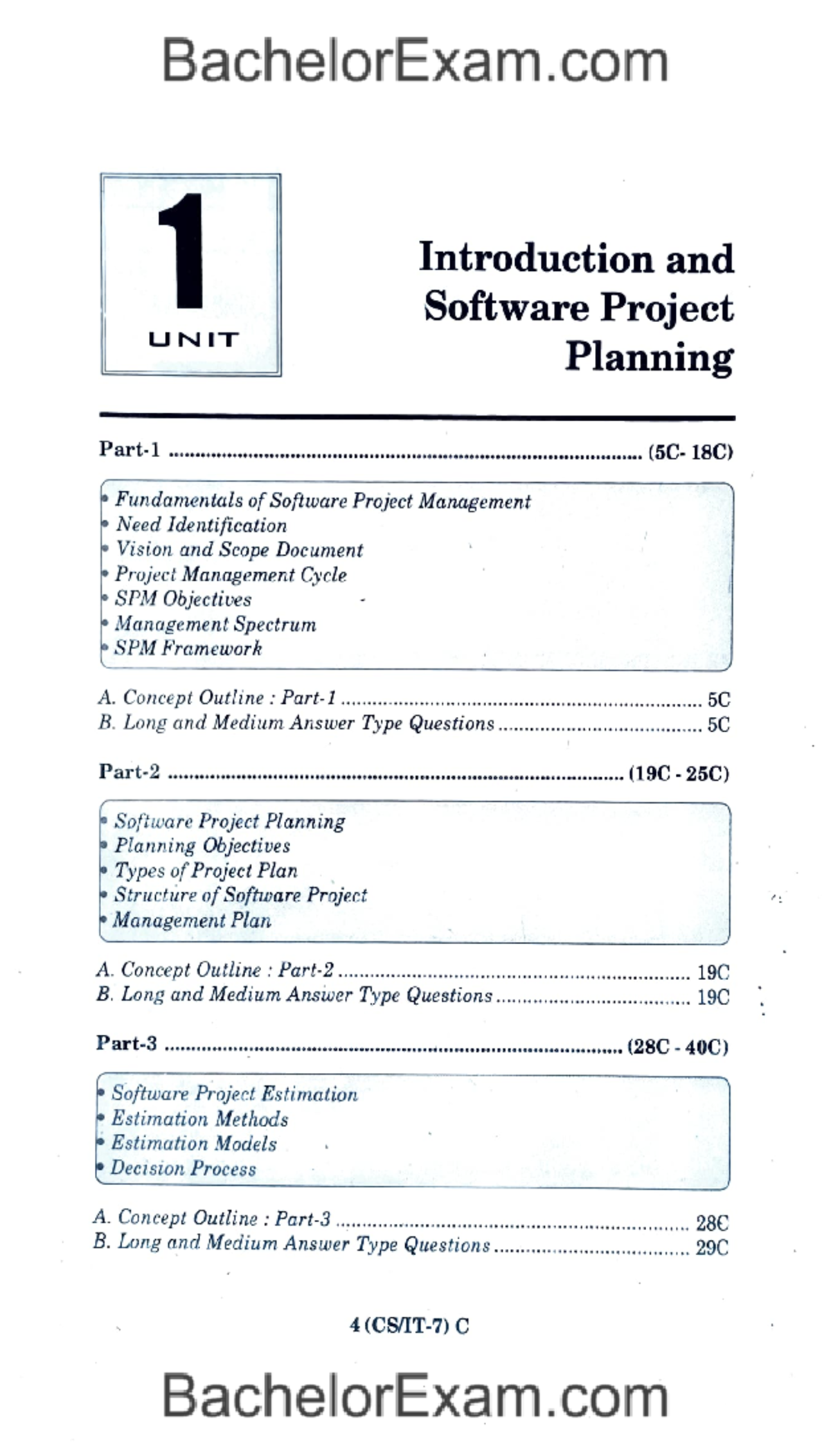 Software Project Management - Concept Outline : Part-. Part- B. Long ...