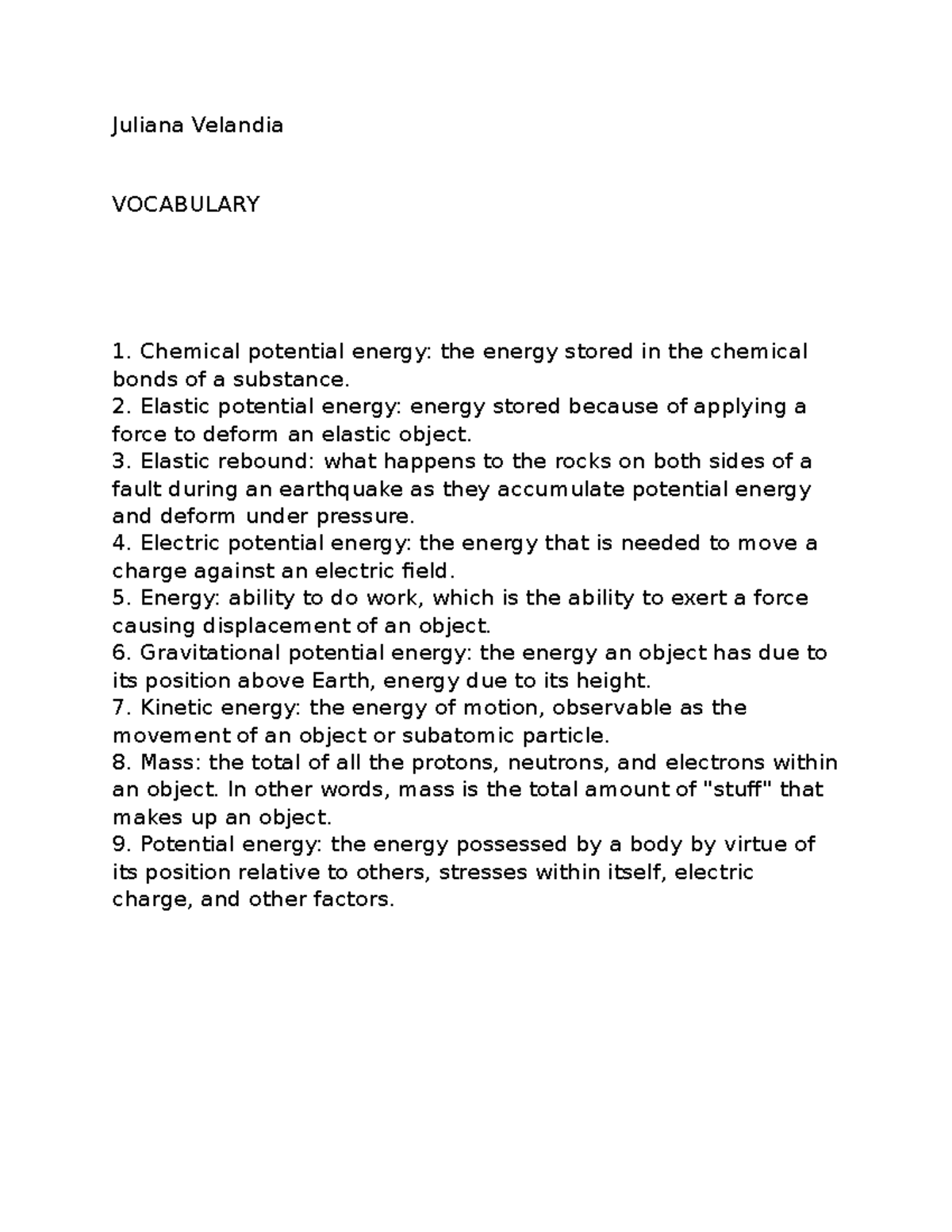 Vocabulary 040224 - Juliana Velandia VOCABULARY Chemical potential ...