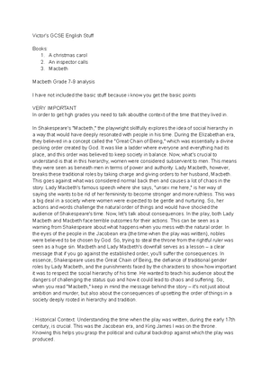 English language paper 1 Example answers - GCSE English Language Model ...