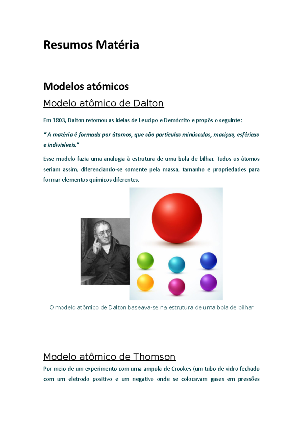 Modelo De Dalton Resumo – Modelo Atomico De Dalton Resumen – AQNY