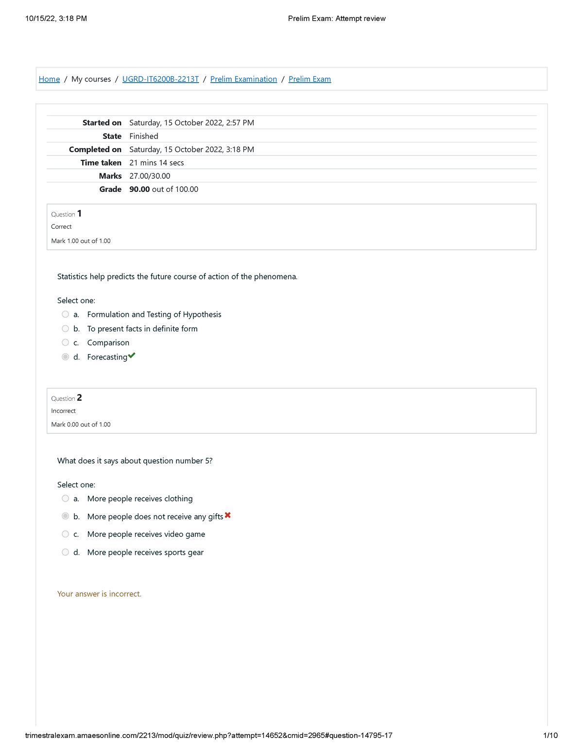 Prelim Exam Qualitative Methods - Home / My Courses / UGRD-IT6200B ...