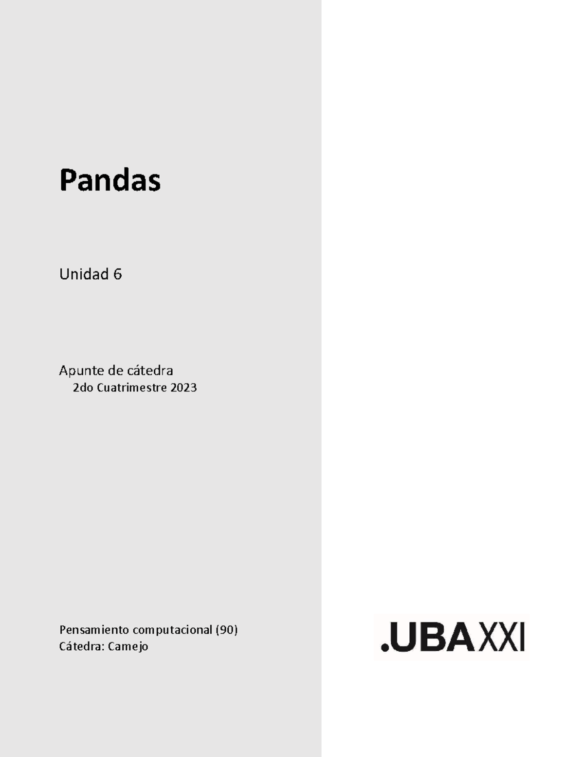 Pandas Pensamiento Computacional 2c 2023 - Pandas Unidad 6 Apunte de ...