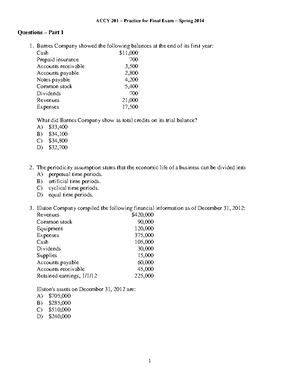 Chapter 1 Quiz - Answers To The Quiz - Chapter 1 Quiz Daniels Company ...