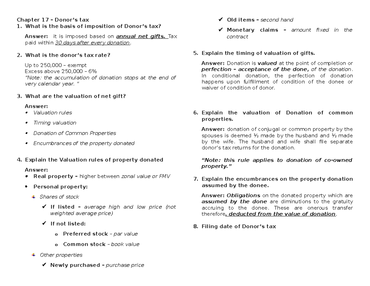 chapter-17-business-taxation-summary-chapter-17-donor-s-tax